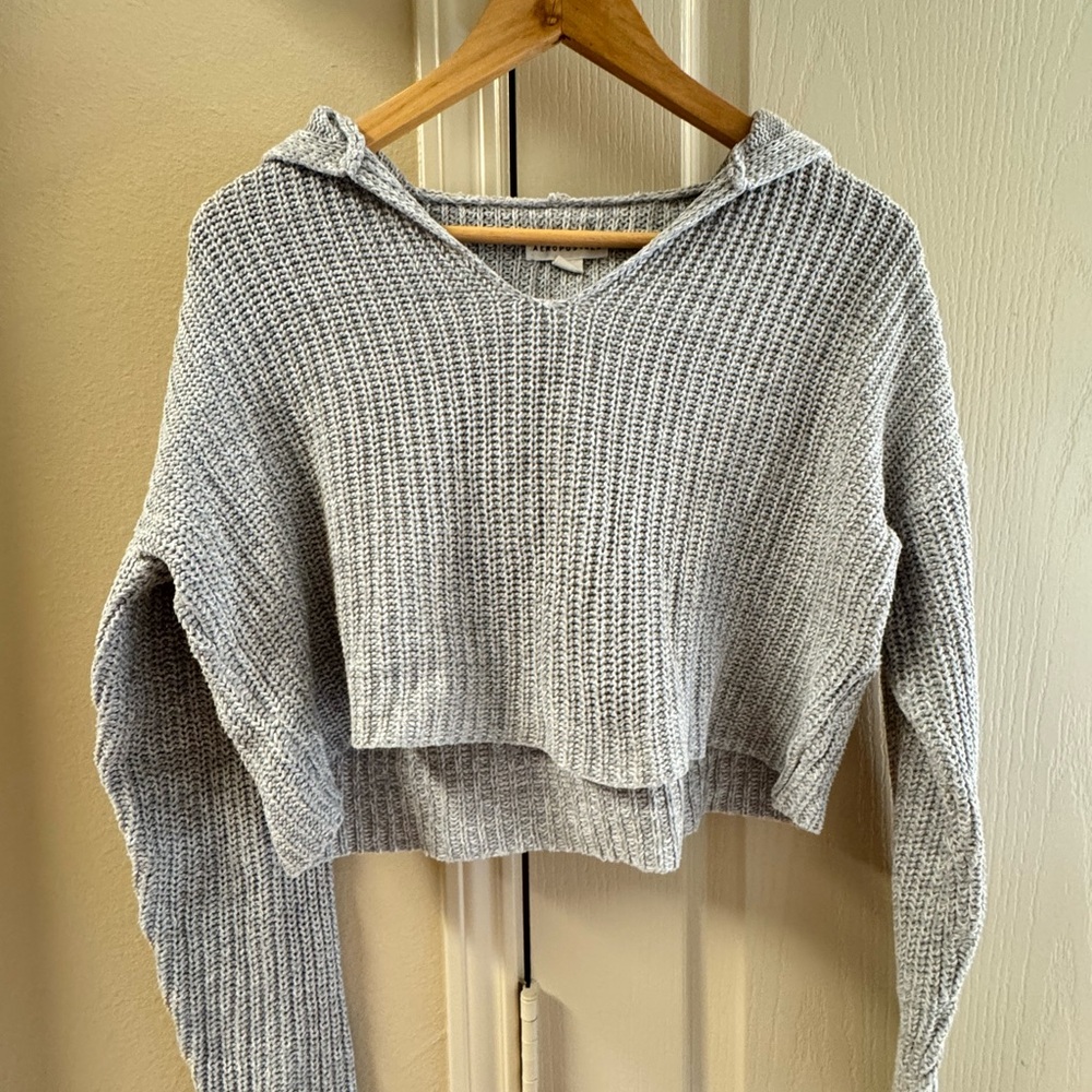 Gray Knit Women's Sweater